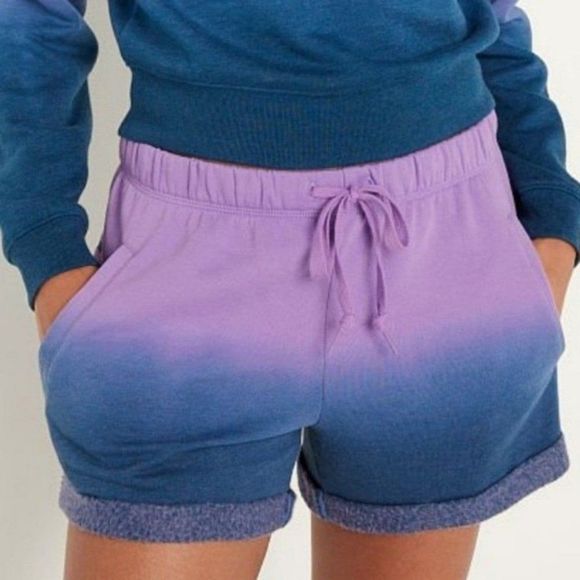 PINK Victoria's Secret Pants - PINK XXL Purple & Blue Dip Dye Ombre Classic Logo Shorts Victoria Secret